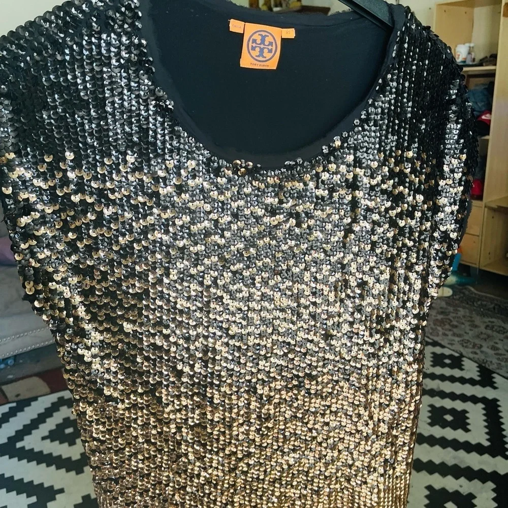 Tory Burch glitter going out too short sleeve